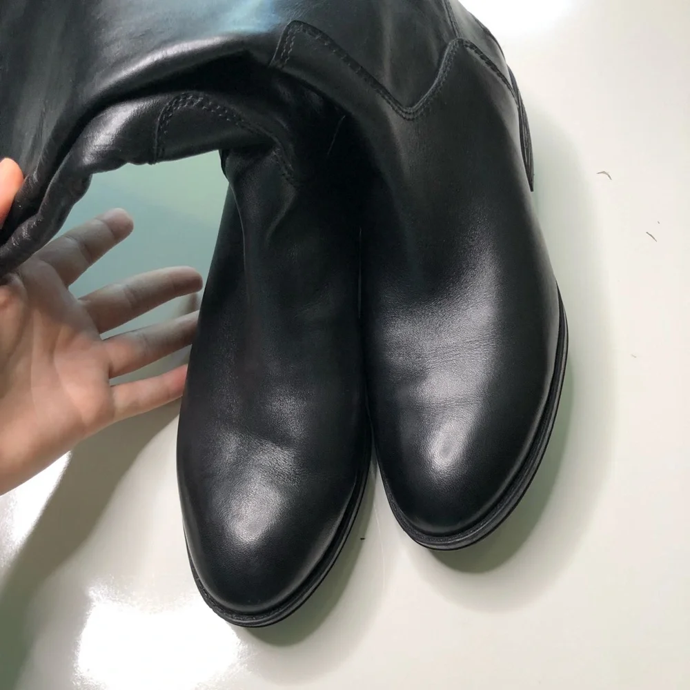 Sam Edelman Black Leather Penny Classic Equestrian Boots Sz 7 - Picture 4 of 8
